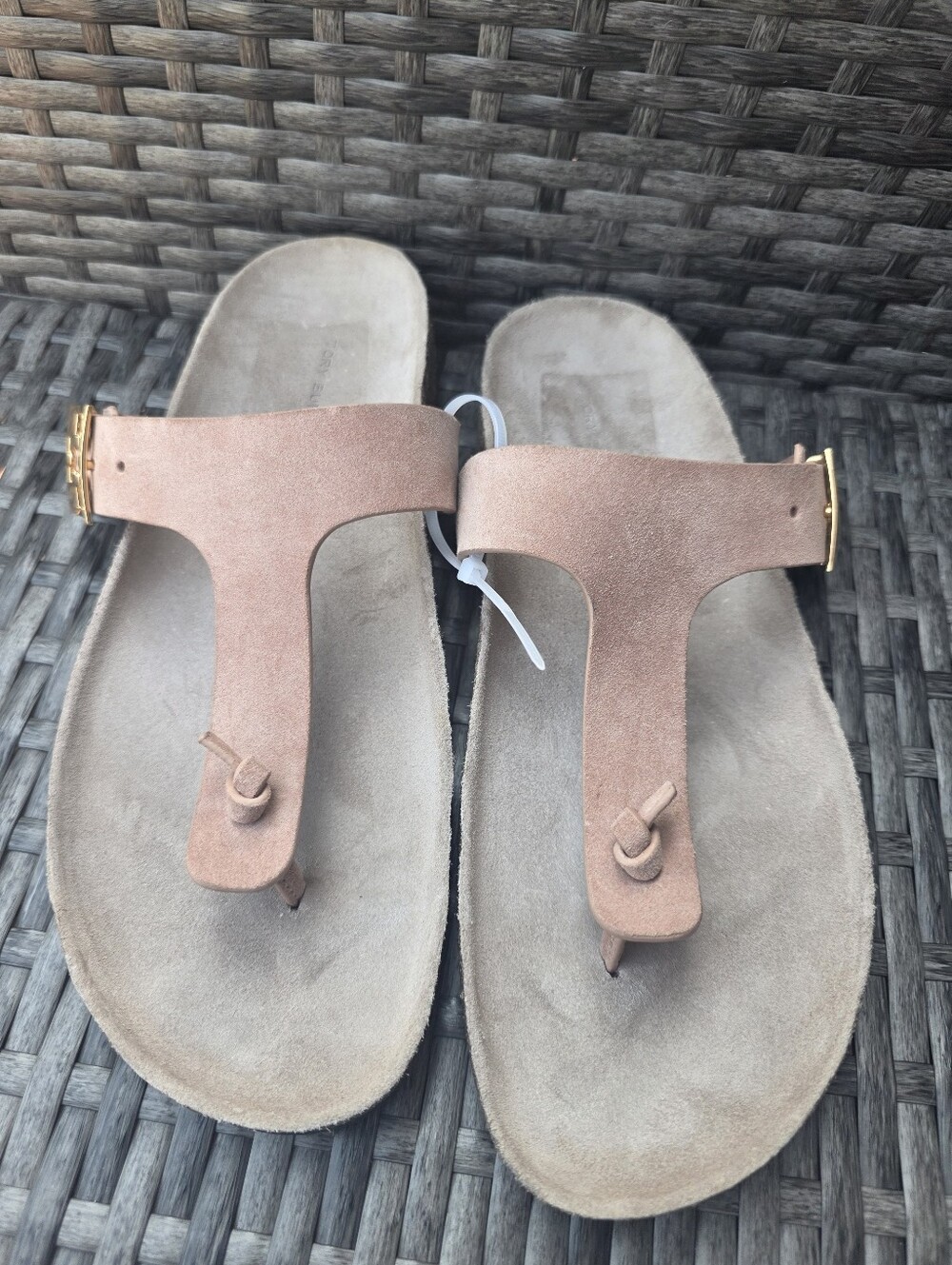 Tory Burch Leather Mellow Thong Sandal Pink Women US Size 10 - Picture 3 of 6